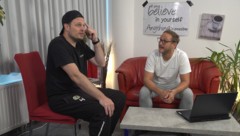Volte und Andi beim Biomüll-Brainstorming