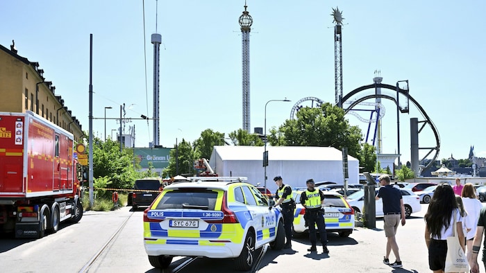 Der Vergnügungspark wurde geräumt, Absperrungen wurden errichtet.