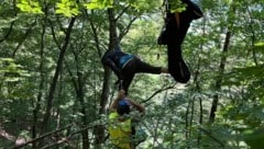 Der Steirer konnte von der Bergrettung Klagenfurt unverletzt befreit werden. (Bild: Bergrettung Klagenfurt)