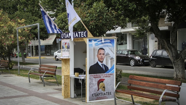 Der Neonazi Ilias Kasidiaris (Bild: AFP)