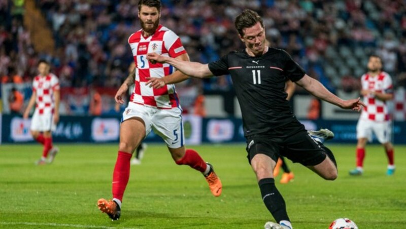 „Grünes“ Fernsehen, wo man es nicht vermutet: Auch das Länderspiel Österreich-Kroatien war gut für’s Klima. (Bild: GEPA pictures)