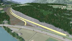 Die Neubaustrecke führt ab 2034 unter dem Angerberg hindurch. (Bild: ÖBB)