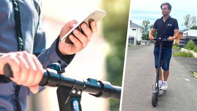 Mittels Handy-App können wichtige Einstellungen am Scooter vorgenommen werden. (Bild: stock.adobe.com, Dworak)