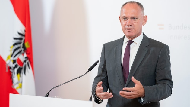 Le ministre de l'Intérieur Gerhard Karner (ÖVP) (Bild: APA/GEORG HOCHMUTH)