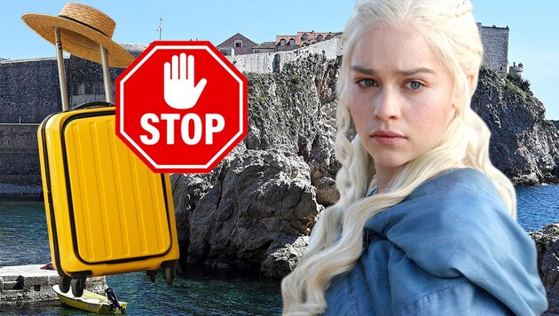 Das traumhafte Dubrovnik wird vor allem seit der Serie „Game of Thrones“ von Besuchern überrannt. (Bild: stock.adobe.com/AFP/APA, Krone KREATIV)