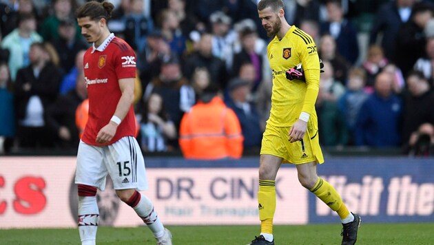 David de Gea (re.) steht vor dem Abschied aus Manchester. (Bild: APA/AFP/Oli SCARFF)