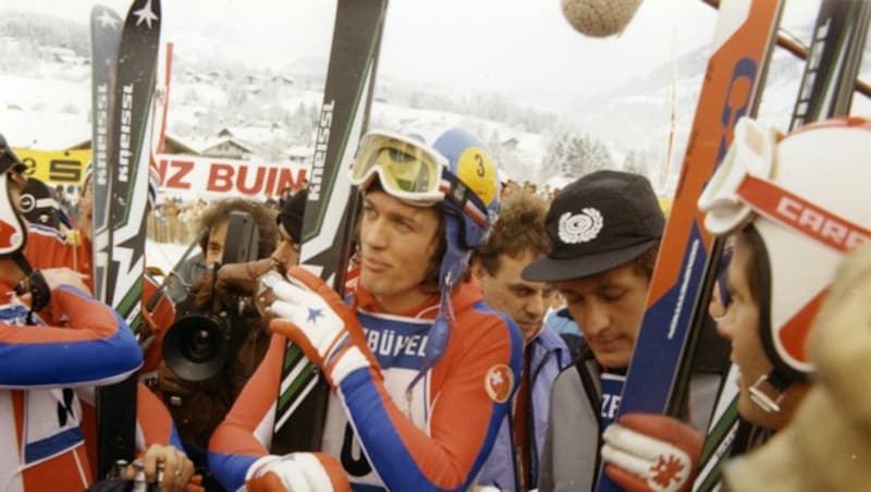 Der Schweizer Bernhard Russi ging bei Olympiaabfahrt 1976 in Innsbruck mit Kneissl Skier an den Start. (Bild: zvg)