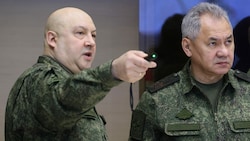 Russlands Vize-Generalstabschef Sergej Surowikin (links) belastet ein US-Bericht schwer. (Bild: Sputnik)