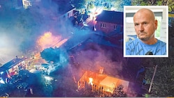Nach einem lauten Knall ging ein Haus in Flammen auf. Nachbar Werner B. erzählt von den dramatischen Ereignissen der Nacht. (Bild: Werner Kerschbaummayr, Harald Dosta lKrone KREATIV)