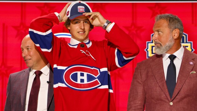 David Reinbacher spielt ab sofort für die Montreal Canadiens. (Bild: AFP/GETTY IMAGES/BRUCE BENNETT)
