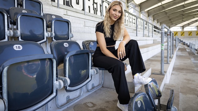 Eleni Rittmann fühlt sich in der Cashpoint Arena bereits wohl. (Bild: SPG Altach/Vorderland)