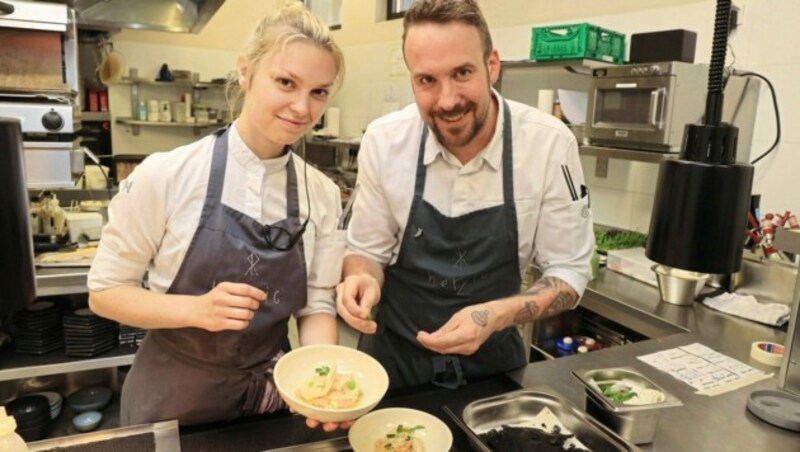 Vier Gänge serviert Sören Herzig in seinem Bistro Pop Up, darunter Ceviche von der Forelle, Steak & ein besonderes Dessert. (Bild: Zwefo)