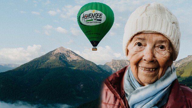 Paula Pockstaller war begeistert und würde sofort wieder mit dem Achensee-Ballon über Berg und See schweben. (Bild: Achensee Tourismus/Tobias Margreiter)