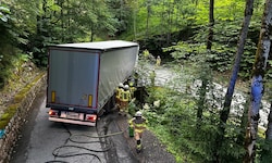 Diese Kurve war für den Lkw eindeutig zu scharf.