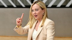 Italiens Premierministerin Georgia Meloni (Bild: APA/AFP/JOHN THYS)