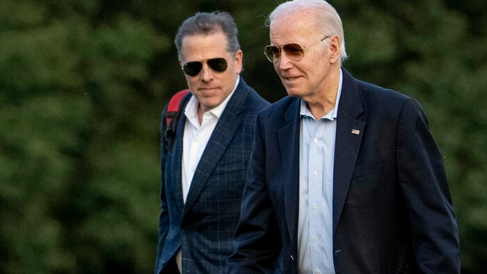 von links: Hunter und Joe Biden