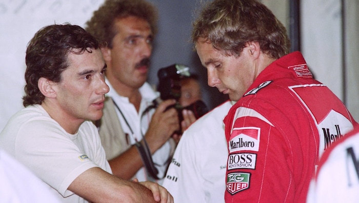 Ayrton Senna und Gerhard Berger