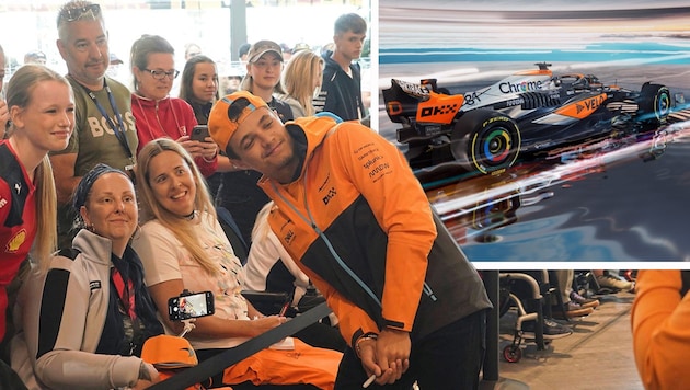 Lando Norris geht mit einer Speziallackierung in Silverstone auf Punktejagd. (Bild: Pail Sepp, twitter.com/McLarenF1)