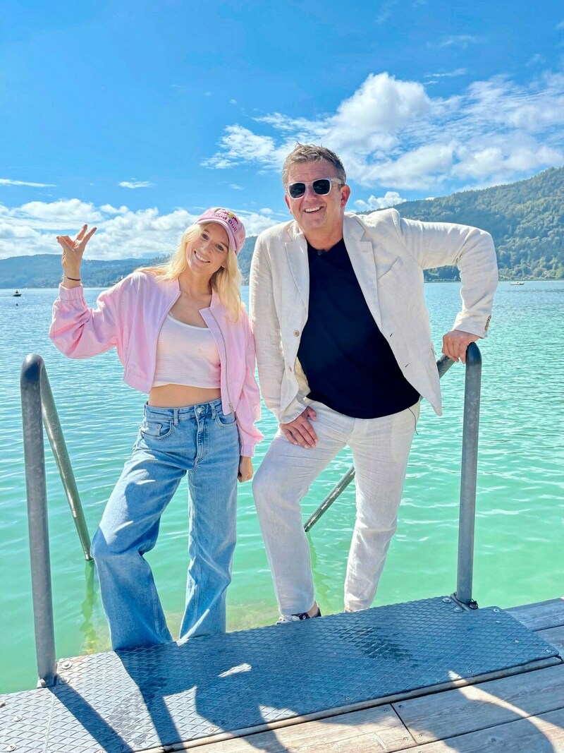 Fotoshooting am Wörthersee: Anna Gasser und Hans Sigl (Bild: Hronek Eveline)