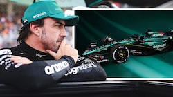 Fernando Alonso geht mit einer Sonderlackierung in Silverstone an den Start. (Bild: GEPA, twitter.com/AstonMartinF1)