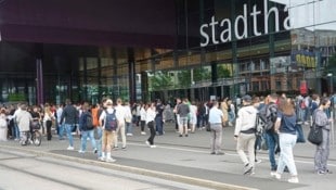 Die Grazer Stadthalle, hier beim MedAT (Bild: Sepp Pail)