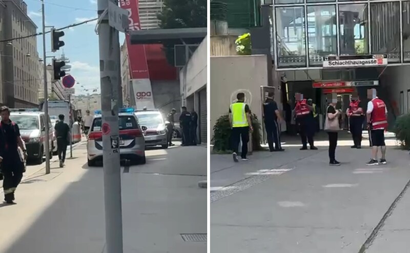 Der Unfall ereignete sich in der U-Bahn-Station Schlachthausgasse. (Bild: „Krone“-Lesereporter)