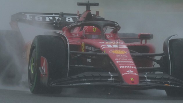 Ferrari-Pilot Chalres Leclerc im letzten Silverstone-Training (Bild: AP)
