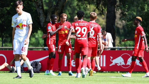 Der dänische Vizemeister FC Nordsjaelland jubelt. (Bild: GEPA pictures)