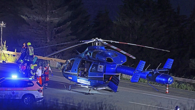 Drei Personen wurden schwerverletzt, darunter zwei kleine Mädchen. (Bild: Rotes Kreuz Berchtesgaden/Markus Leitner)