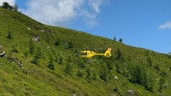 Der Rettungshubschrauber war nach dem Unfall in Schwendberg im Zillertal im Einsatz. (Bild: zoom.tirol)