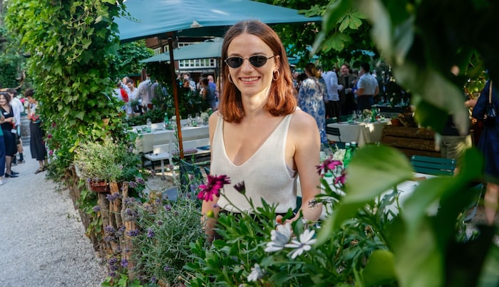 Valerie Pachner schaute beim Künstlerfest vorbei
