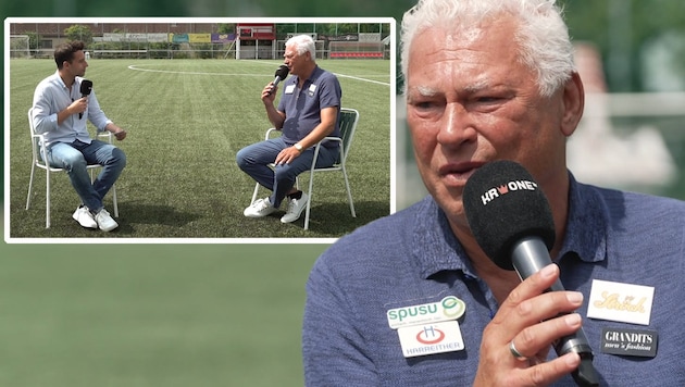 Toni Polster in the video podcast with Michael Fally, part one. (Bild: krone.tv)