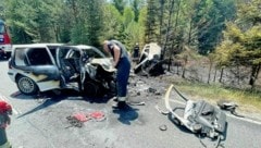 Auch das angrenzende Waldstück hatte bereits Feuer gefangen. (Bild: FF Irnfritz)