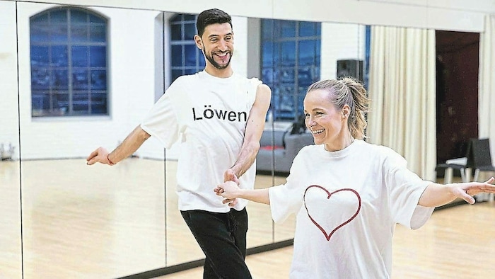 Sängerin Missy May mit Profitänzer Dimitar Stefanin: Löwenherz