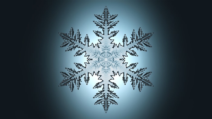 Die Schneeflocke gilt als natürliches Beispiel für ein Fraktal.
