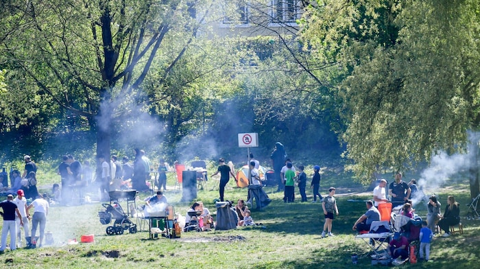 So hatte es am Donauufer in St. Margarethen bis 2020 an heißen Wochenenden ausgesehen.