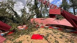 Das gesamte Zirkusareal in Bad Radkersburg ist zerstört. (Bild: Sepp Pail)