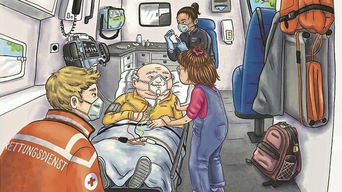 Die Rettung brachte ihn ins Krankenhaus - Herzinfarkt! Aber es ging noch mal alles gut aus.