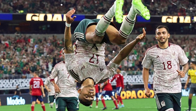 Mexiko zog beim Gold Cup in den USA ins Finale ein. Fast genau in drei Jahren steigt am 19. Juli 2026 das Finale der größten Fußball-WM aller Zeiten. (Bild: EPA)