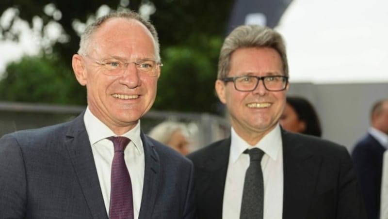 Ministerial: Gerhard Karner und Martin Polaschek. (Bild: Kristian Bissuti)