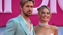 Ryan Gosling und Margot Robbie posierten am Dienstag in London für die Fotografen. Bei der „Barbie“-Premiere in Berlin werden die beiden nicht dabei sein. (Bild: APA/AFP/JUSTIN TALLIS)