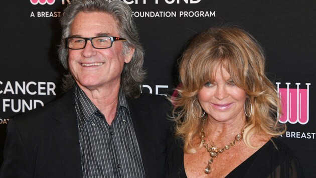 Leben seit 40 Jahren in wilder Ehe: Kurt Russell und Goldie Hawn (Bild: APA/AFP/Mark RALSTON)