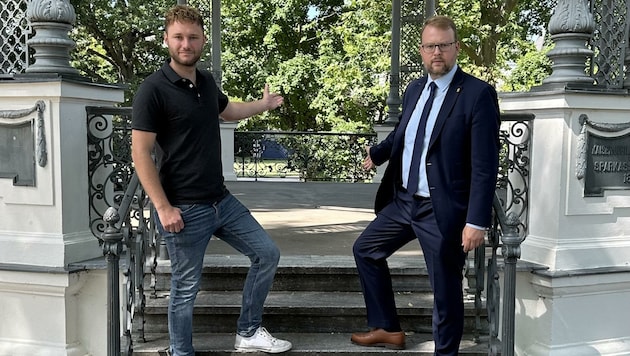 Patrick Mitmasser und Florian Kamleitner zittern um Events in Krems. (Bild: ÖVP Krems)
