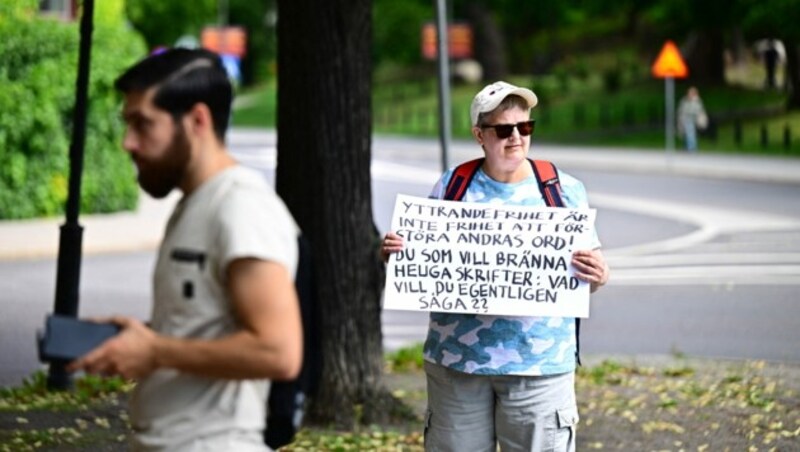 Gegen die geplante Bücherverbrennung gab es ebenso Proteste. (Bild: AFP)