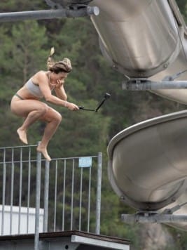 Sonja Gigler hatte beim Trainingslager des ÖSV im Ötztal viel Spaß.