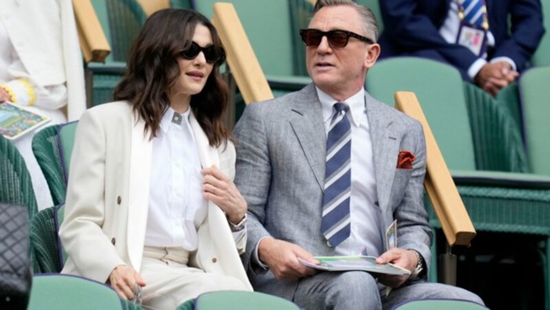 Rachel Weisz und Daniel Craig waren ebenso in Wimbledon zu Gast wie ... (Bild: APA/AP Photo/Kirsty Wigglesworth)