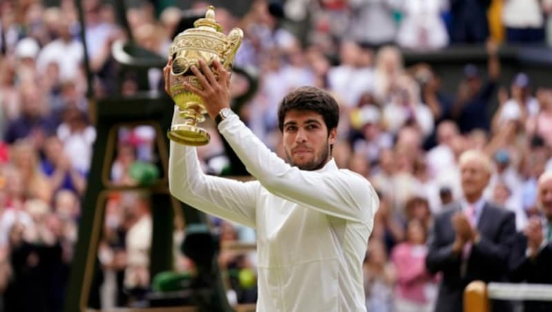 Carlos Alcaraz ist Wimbledon-Sieger! (Bild: Copyright 2023 The Associated Press. All rights reserved)