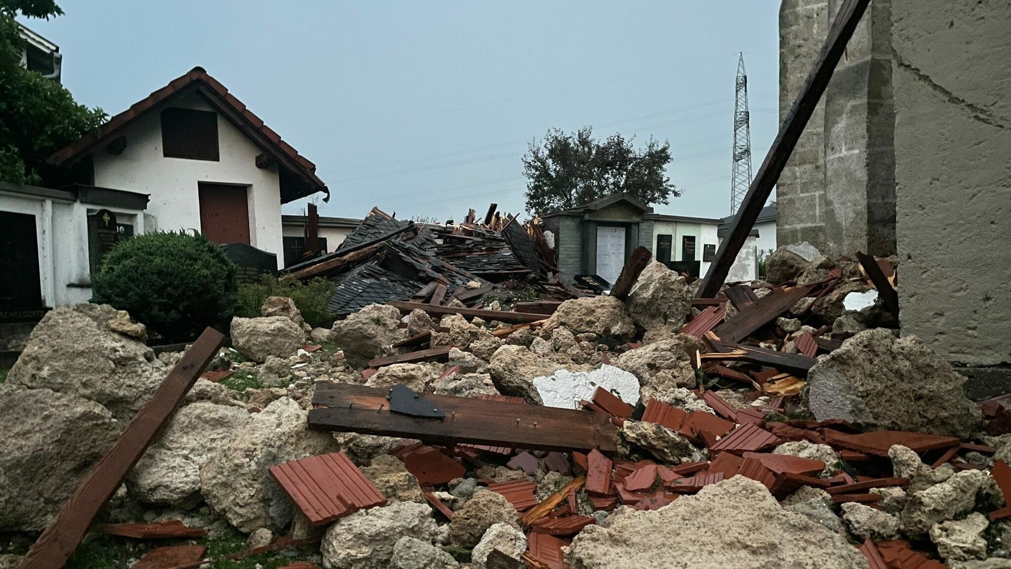 Die Kirche in St. Marxen wurde komplett zerstört.
