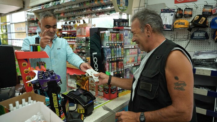 Das Lotto-Fieber ín den USA ist auch an dieser Tankstelle in Minnesota ausgebrochen.