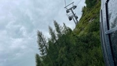 Bilder von Augenzeugen in der feststeckenden Gondel im Stubaital (Bild: zVg)